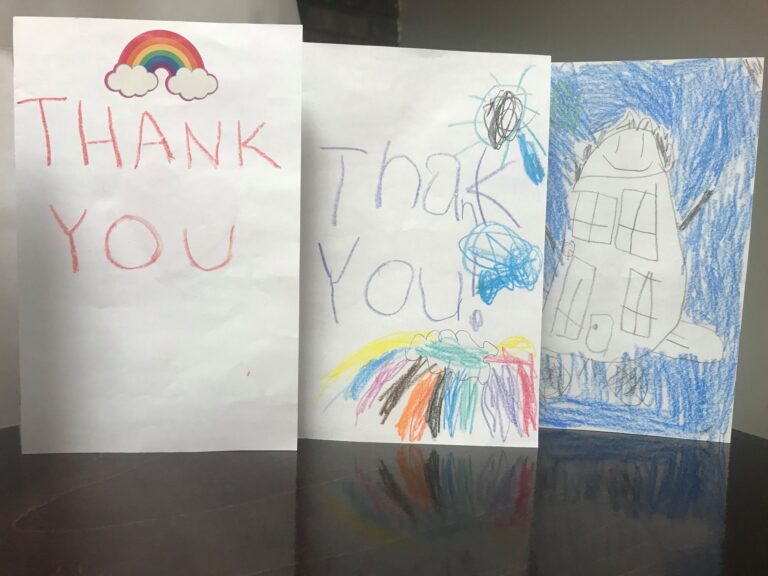 Notes from the children of North Boulevard School